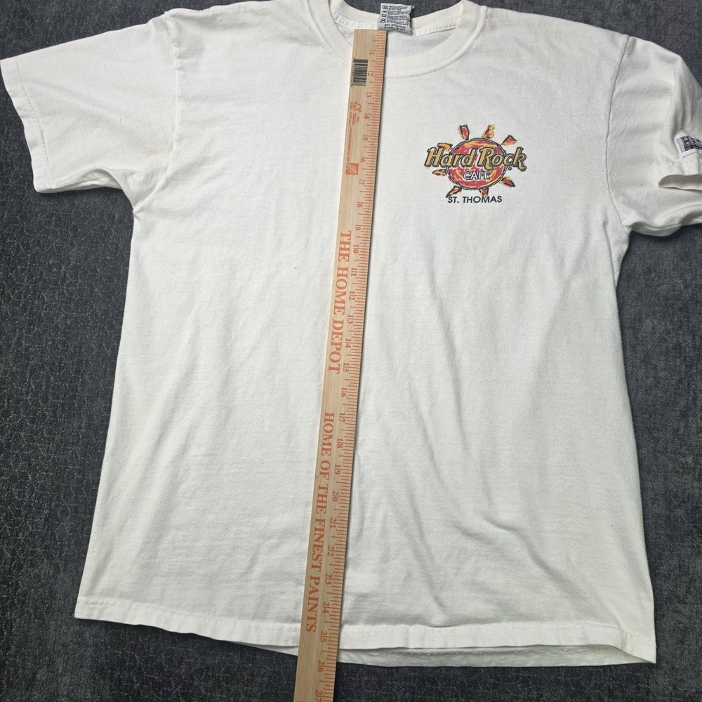 Vtg Hard Rock Cafe T Shirt Adult Large St Thomas Made In USA Double Sided HRC L - Picture 3 of 11